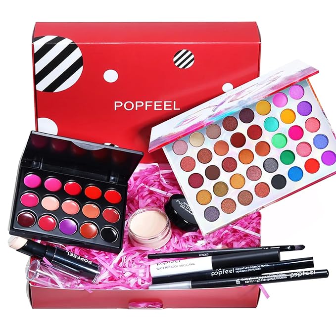 Makeup Kit for Women Full Kit, All in One Makeup Gift Set, Make up Kits for Beginners and Professionals - Eyeshadow Palette, Lipstick, Mascara, Concealer, Brush, Eyeliner, Eyebrow pencil-VivaGrace Women
