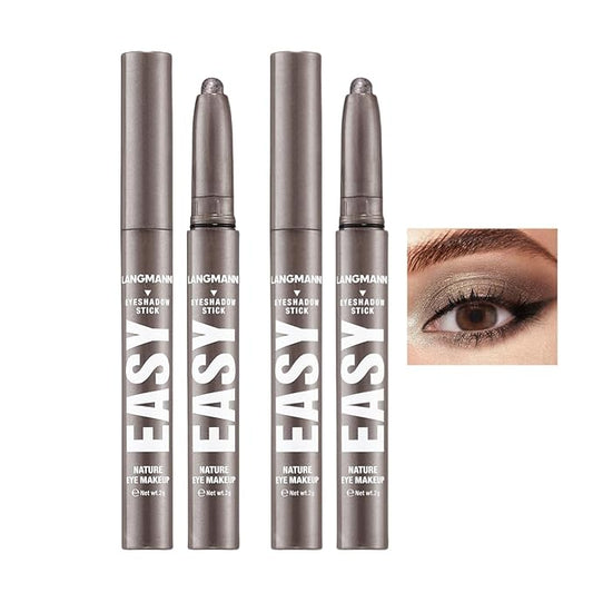 Jolilab Eyeshadow Stick Set, 2 PCS Matte Professional Bright-Colored Contouring and Highlight Eyeshadow Stick, Cream Waterproof Long Lasting High Pigmented Eye Shadow. (2, 21+21 2pcs)-VivaGrace Women