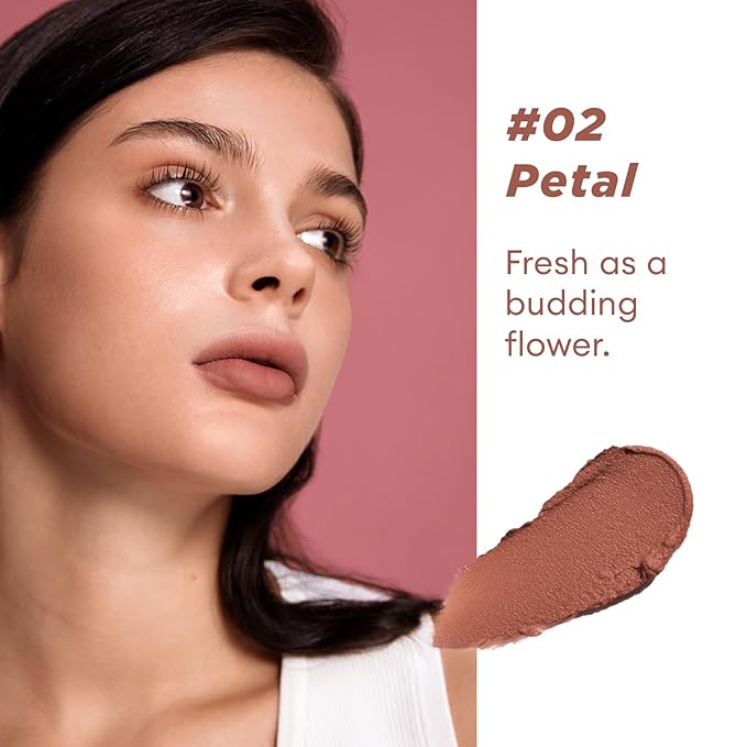 ITY Velvet Matte Finish Lip Stain-Mousse Textured Lip Clay, Conceals Lip Lines, Rich Pigment Lip Tint Lipsticks,2 Pack, 0.14 oz (4g) in Petal, Berrylicious-VivaGrace Women