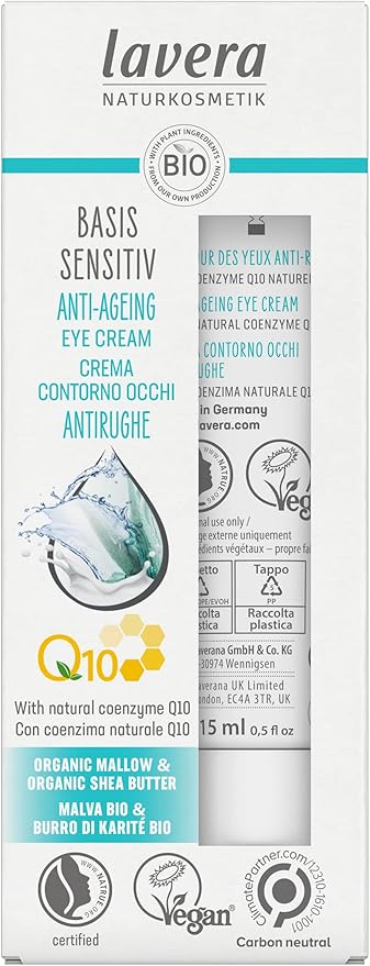 Lavera Basis Sensitiv Anti-Ageing Eye Cream, 0.5 Ounce-VivaGrace Women