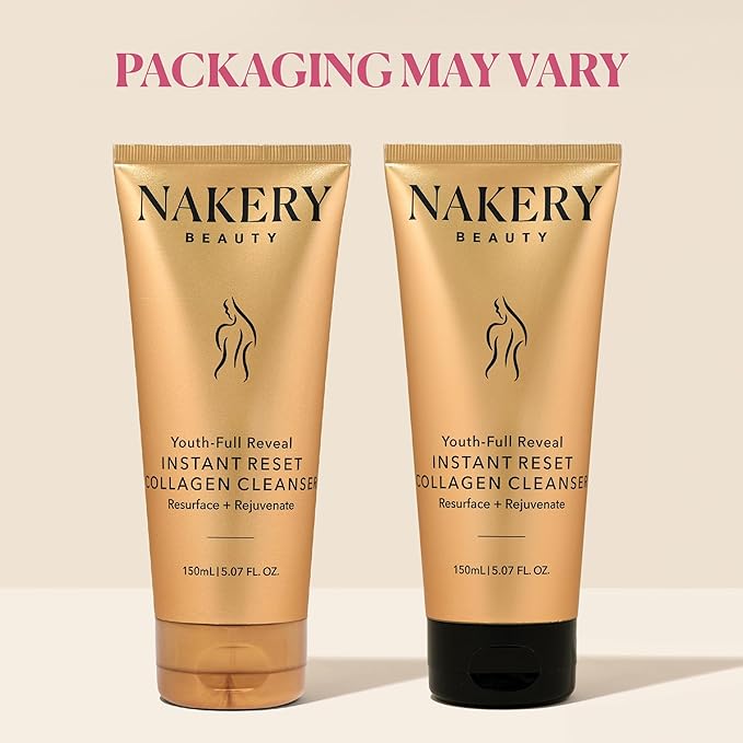 Nakery Face Cleanser for Women - Youth Revealer Facial Wash with Collagen - 10 in 1 Moisturizing Face Wash Exfoliating Cleanser for Dry & Textured Skin - Cleanser Face Wash For Smooth & Plump Skin