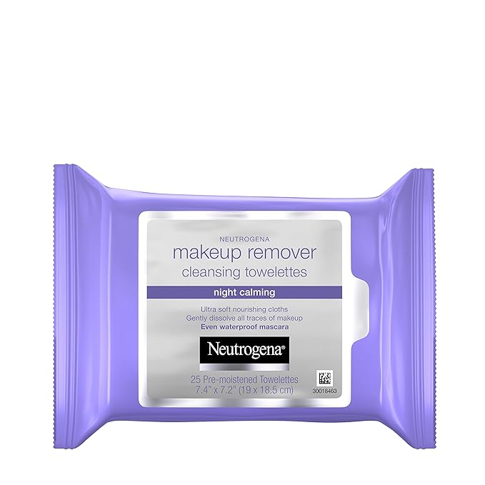 Neutrogena Makeup Remover Cleansing Towelettes Night Calming, 25 Count, 3pk