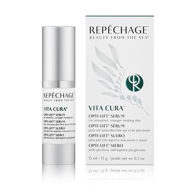 Repechage Vita Cura Opti-Lift Serum - Anti Aging Eye Contour Lifting Effect to Smooth Out Look of Wrinkles and Crow's Feet with Almond Protein, Seaweed Extracts, and Peptides, 15ml /0.5fl oz.-VivaGrace Women