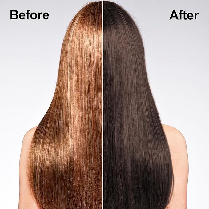 Dark Coffee Hair Dye, Hair Dye Shampoo for Men and Women, Hair Color Shampoo For Home Use, Shampoo Para Canas, Hair Dye Shampoo 3 in 1, 16.9 Fl Oz (Dark Coffee)-VivaGrace Women