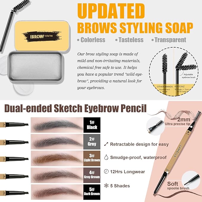All in One Makeup Kit,Includes Naked Eyeshadow,CC Cream,Liquid Foundation,Lipstick Set,Mascara,Makeup Brush,Makeup Sponge,Eyebrow Pencil,Eyebrow Soap,Eyeliner Stamp, Primer,Contour Stick,Cosmetic Bag-VivaGrace Women