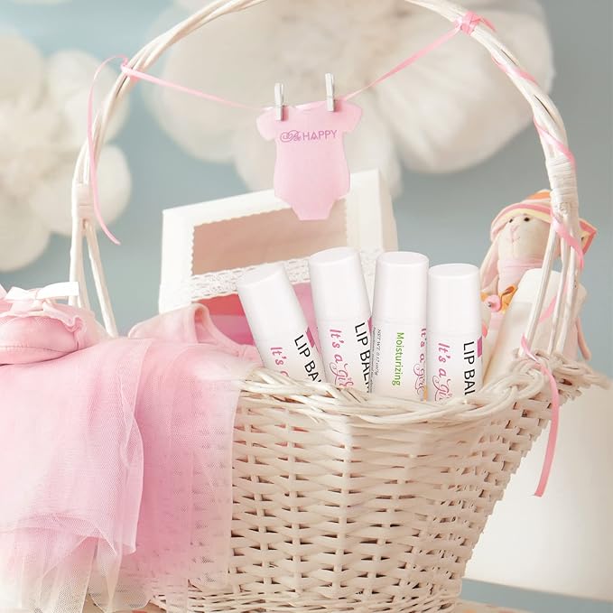 50 Pcs Pink Elephant Favors Baby Shower Lip Balm Party Supplies Bulk for Girls Guests It's a Girl Baby Shower Gifts Gender Reveal Favors Prizes Souvenirs Winners Thank You Appreciation Gifts-VivaGrace Women