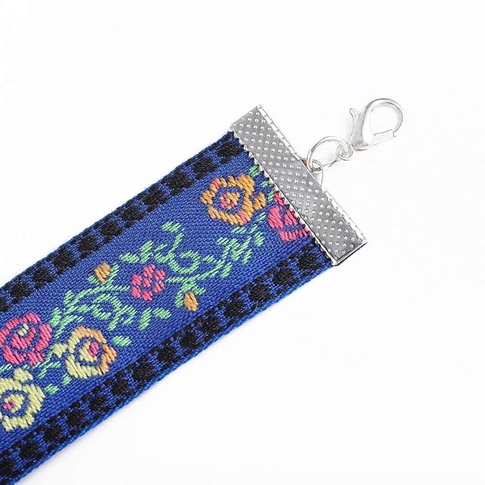 Boho Necklace Flower Choker Necklace Leaves Chain Necklace Jewelry for Women and Girls (Blue)-VivaGrace Women