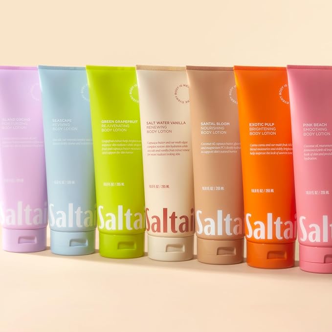 Saltair Body Lotion - 2 Pack Moisturizing Lotion For Dry Skin. Santal Bloom Scented Hydrating Body Cream with Nourishing Moisturizer Formula. Skin Care for Women and Men. 2x 10oz Tubes-VivaGrace Women