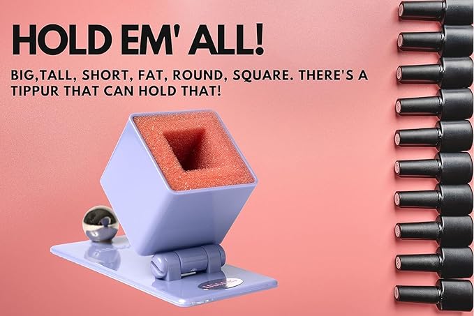 Spill-Proof Nail Polish Holder-Paint With Ultimate Confidence In The Car Or At Home-Stick Every Time Wide Grippy Bottom-Fingernail Painting Stand For Women-Nail Polish Accessories-Nail Art Tool