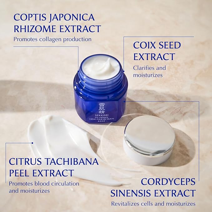 SEKKISEI Eye Cream, Ceramide and Collagen Boosting Moisturizing Cream, 0.07 Ounce-VivaGrace Women