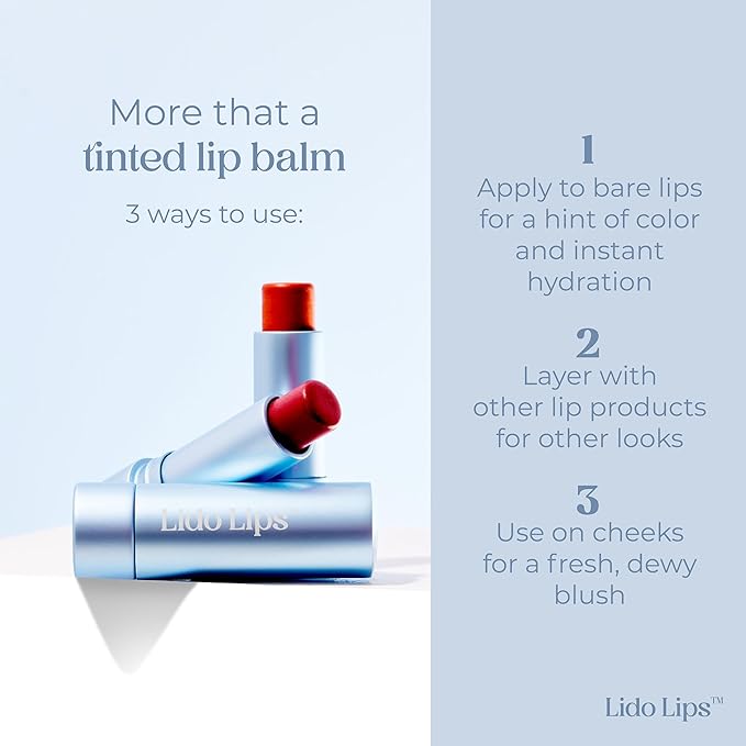 Tinted Lip Balm. Moisturizing Sheer, Buildable Lip Color with Hyaluronic Acid, Vitamin E and Rich Oil, Perfect Revitalizer for Chapped Lips. Beauty Plumper Moisturizer 0.21oz - Rosy Bloom-VivaGrace Women