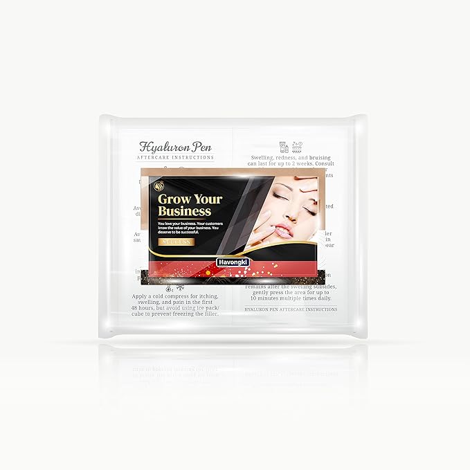 100 Pack - Premium Hyaluron Pen Lip Filler Aftercare Instructions Card 2 x 3.5" Accessories Supplies Kit Care - HP07A100_N-VivaGrace Women