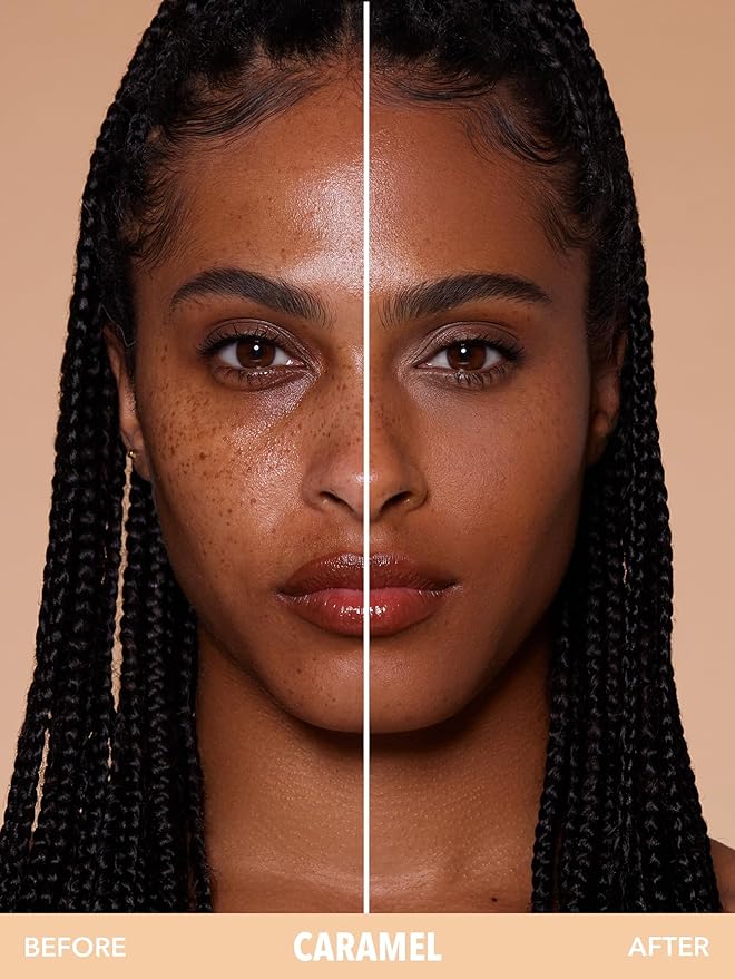 SHEGLAM SKin-Focus Full Coverage Powder Foundation Oil-Control Lightweight Face Pressed Powder Makeup-Caramel-VivaGrace Women