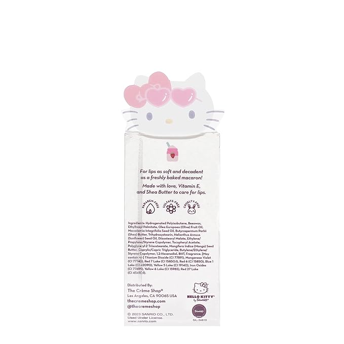 Hello Kitty Macaron Lip Balm - Strawberry Milkshake Flavored-VivaGrace Women