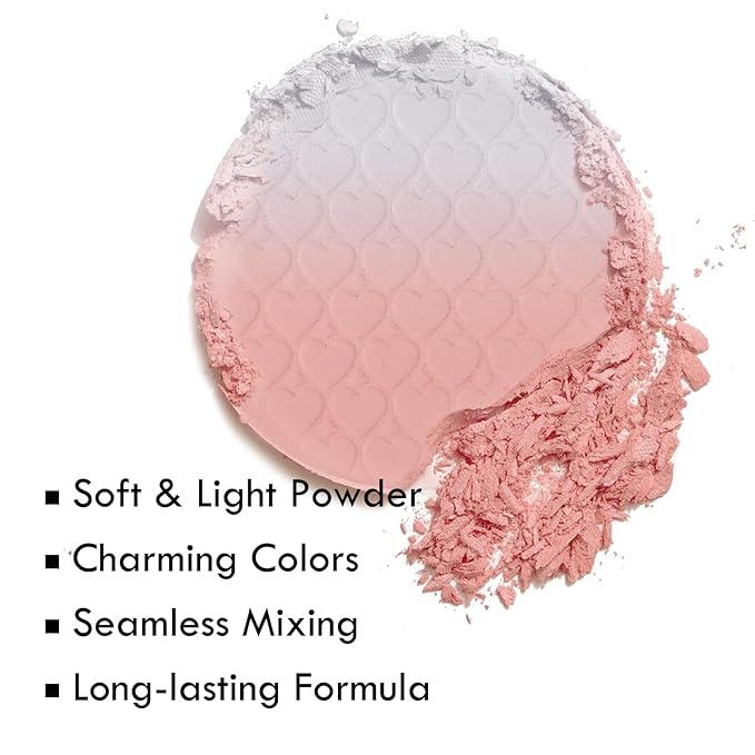 Gradient Matte Blush Palette, Blendable Blush Powder for Cheeks, Shape, Contour & Highlight Face for a Naturally Glowing Finish-VivaGrace Women