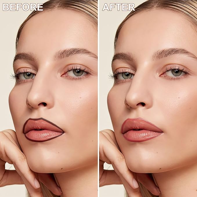 Lip Stain Peel Off - Lip Liner Waterproof, Lip Liner Stain Transfer Proof & Plumping, Moisturizing Non-Stick Cup Matte Finish Stay On All Day, Rose Color-VivaGrace Women