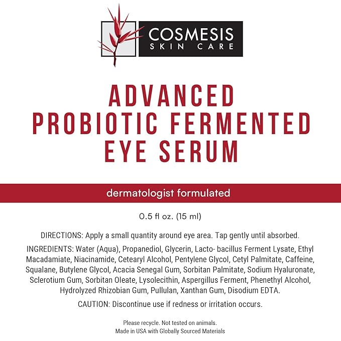 Advanced Probiotic-Fermented Serum - Revitilize Your Eyes, Combat Oxidation, & Support Youthful Skin - Cosmesis, 0.50 oz.-VivaGrace Women