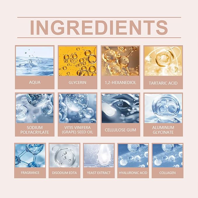 Retinol Collagen Face Mask – Korean Tightening Hydrogel Overnight Mask, Deep Moisturizing & Elasticity Boost, Long-Lasting Hydration & Brightening Skin (Collagen Face Mask)-VivaGrace Women