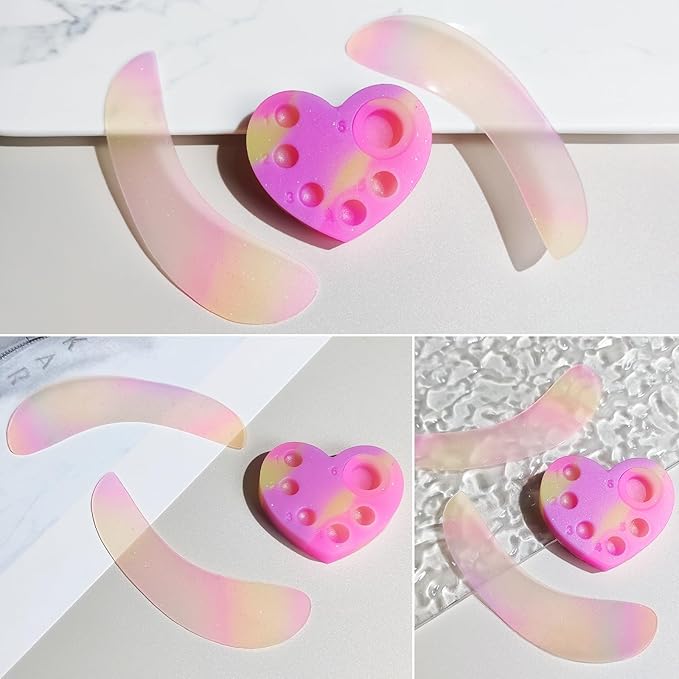 Libeauty Reusable Lash Extension Eye Pads 1 Pair And Lash Lift Lotion Palette Set Eyelash Lift/T-Int Under Eye Gel Silicone Pads Patches And Tray Lash Tool Supplies-VivaGrace Women