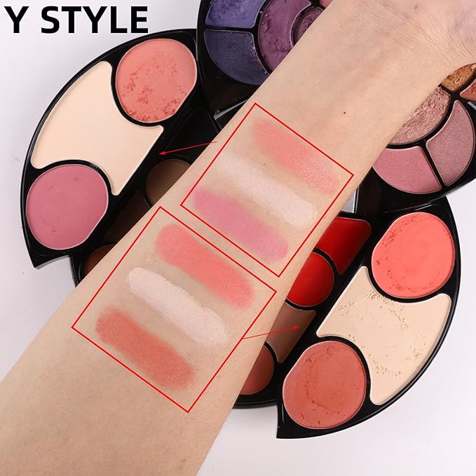 57 Colors Makeup Set (Type Y) for Valentines Day Gifts, Professional Makeup Kit for Women Full Kit, High Pigmented Eyeshadow Palette for Beginners, Make up Gifts for Girls and Teens-VivaGrace Women