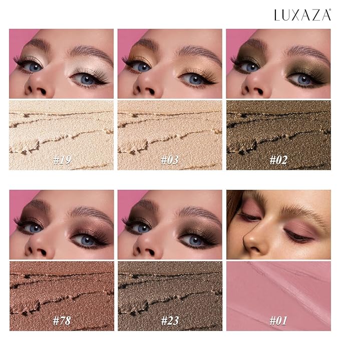 BROWN NEUTRAL Eyeshadow Stick Makeup 6PCS Set, Metallic Shimmer Matte Cream Eye Shadow Eyeliner Brightener Pencil Crayon - BROWN NEUTRAL-VivaGrace Women