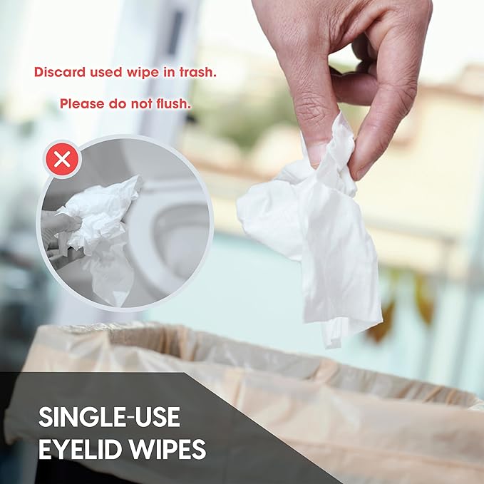 Clear C Eyelid Wipes Pre-Moistened for Dry Eyes – Rinse Free Eye Lid Cleaning Wipes – Individually Wrapped Travel Eye Wipes, 1 Box of 30-VivaGrace Women