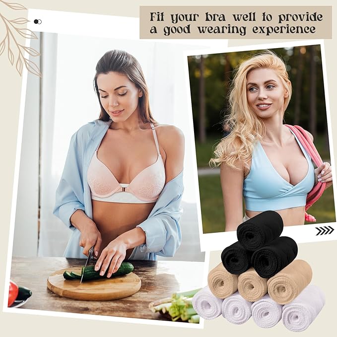 Toulite 10 Pcs Cotton Bra Liners 3 Layer Rectangle Under Bra Pads Sweat Liners for Women Sweating Supplies-VivaGrace Women