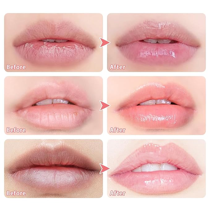 4PCS Bee Lip Balm Honey Lip Balm,Exfoliating Honey Pot Lip Balm Sleeping Lip Mask with Brush, Hydrating & Prevention Dry and Cracked, Lip Scrubs Exfoliator & Moisturizer-VivaGrace Women