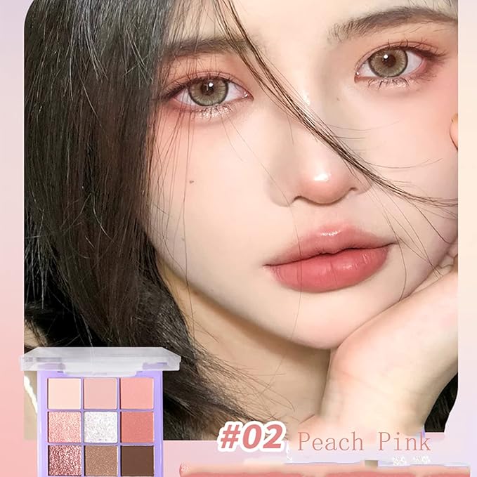 Violet Fairy 9 Color Eyeshadow Palette, Warm Neutrals (02)-VivaGrace Women