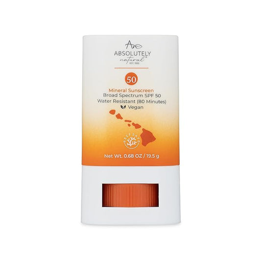 SPF 50 Mineral Sunscreen Stick with Rose Hips Oil, Cruelty Free and Reef Safe, Vegan Blend for Face and Body, Made in USA-VivaGrace Women
