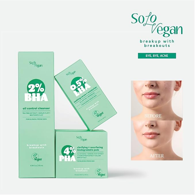 LHA Serum + Moisturizer | Hydrating, Moisturizing, Vegan Korean Skincare for Sensitive, Acne-Prone Skin (Facial Serum, 1.62 fl.oz)