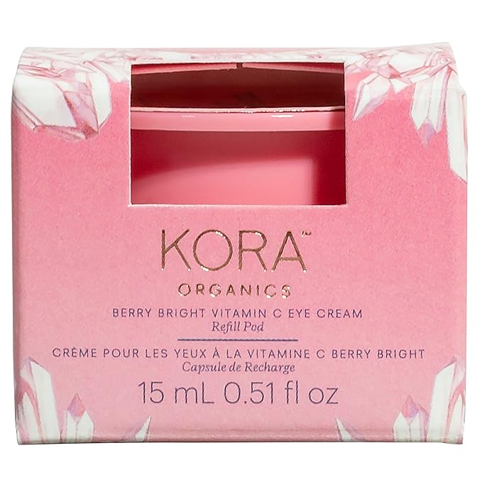 KORA Organics Berry Bright Firming Vitamin C Eye Cream Refill Pod | Hydrate & Strengthen | Certified Organic | Cruelty Free | 0.50 fl oz-VivaGrace Women
