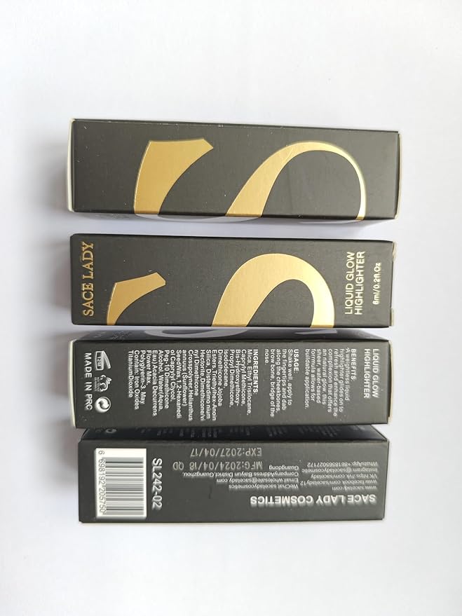 SACE LADY Liquid Highlighter Makeup Set Shimmer And Shine Ultra-Smooth Radiant Illuminator Kit For Face Cheekbone Body Glow Bronzer Glitter Illuminating Highlighters Makeups 3 Pack (3×6ml/0.2Fl Oz)-VivaGrace Women