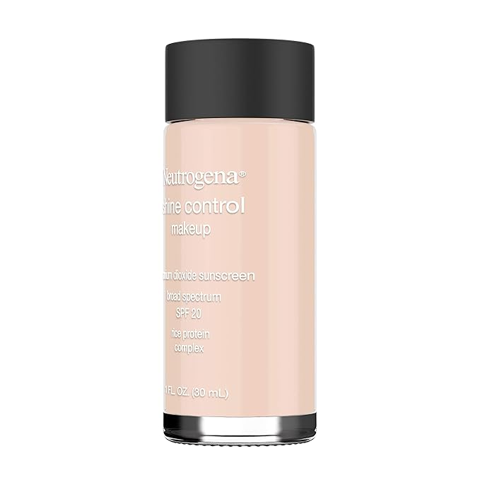 Neutrogena Shine Control Liquid Makeup Broad Spectrum Spf 20, Natural Ivory 20, 1 Oz.-VivaGrace Women
