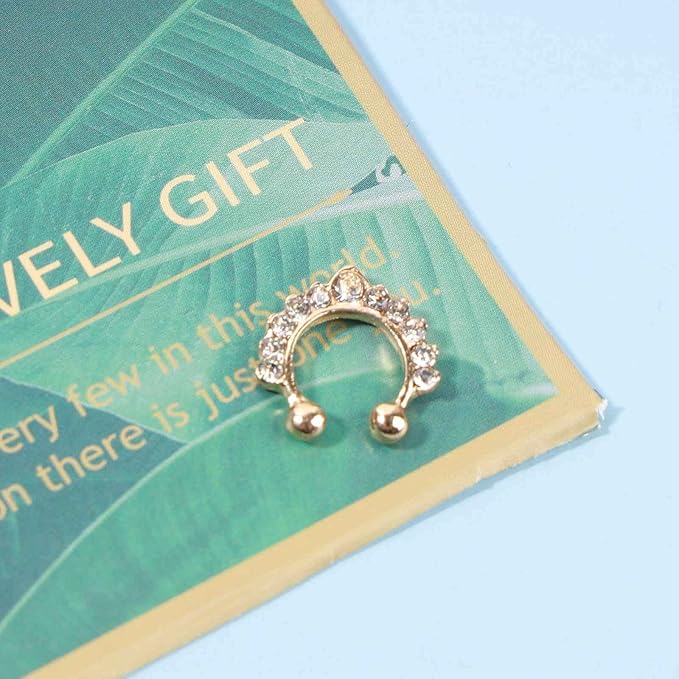 Boho Crystal Ear Cuff Earrings Gold Cz Pave Conch Ear Cuffs Earrings Rhinestone Hoop Cuff Earrings Non Pierced Earrings Jewelry for Women and Girls-VivaGrace Women