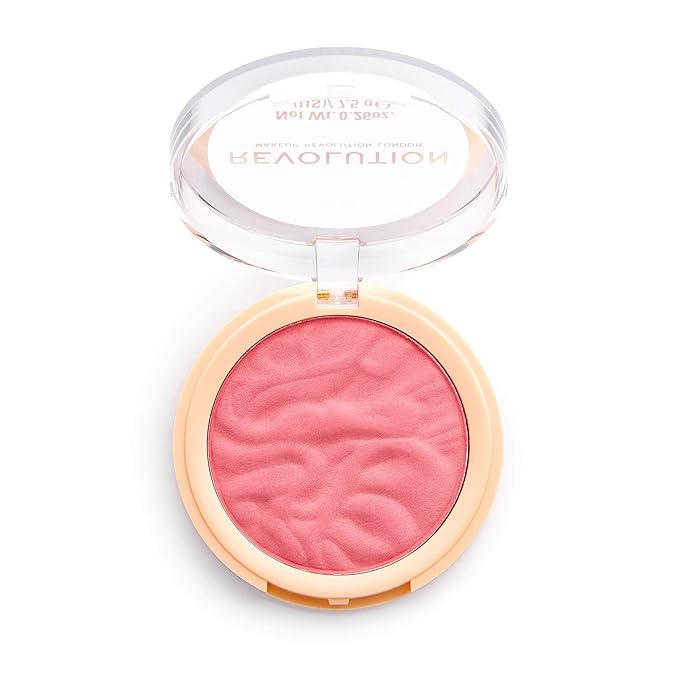 Revolution Beauty, Blusher Reloaded, Pressed Powder Face Blusher, Highly Pigmented & Long Lasting Formula, Pink Lady, 0.26 Oz.-VivaGrace Women