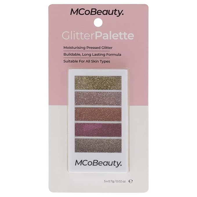 MCoBeauty Glitter Palette - Add A Touch Of Sparkle To Your Eyes - With 5 Different Wearable Shades - Flexible Formula Blends Easily - Can Be Worn Alone Or On Top Of Eyeshadow - 1 Pc-VivaGrace Women