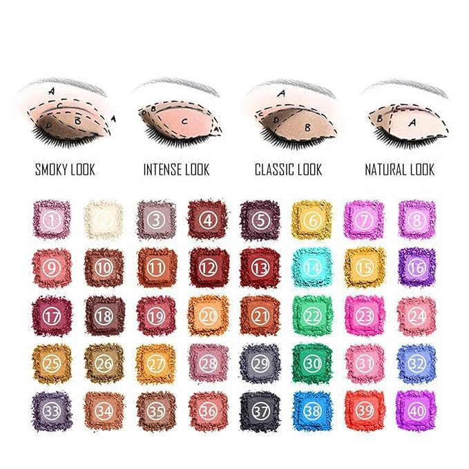 All in One Makeup Kit for Women Full Kit, Kit de Maquillaje para Mujer Included 40 Colors Eyeshadow Palette, Brushes, Mascara, Eyeliner, Lipstick Palette, Contour Stick-VivaGrace Women