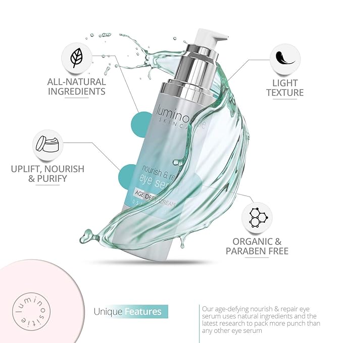 Under Eye Brightener Serum for Puffy Eyes & Dark Circles - Hydrating, Anti Aging, Under Eye Serum - Fast Absorption & Lightweight Finish-VivaGrace Women
