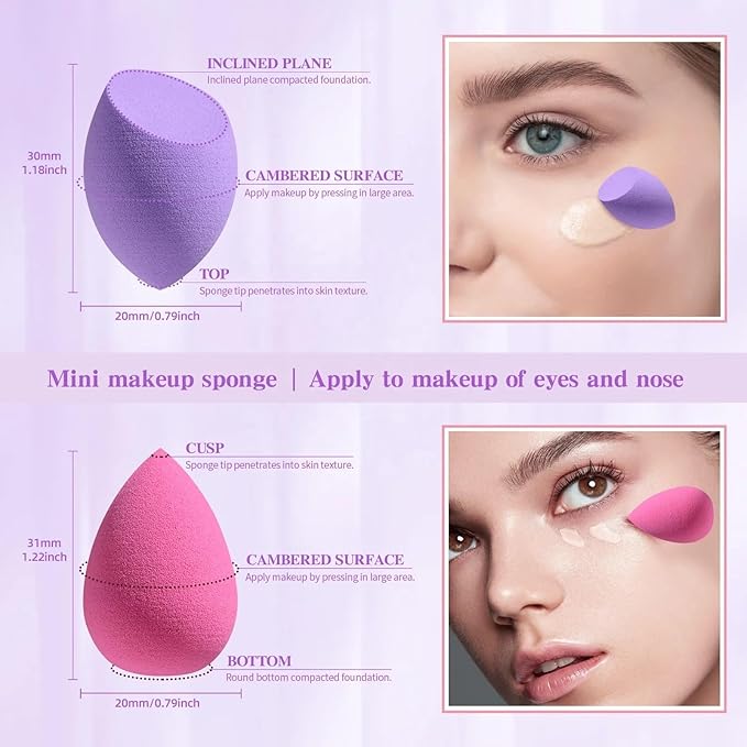 Makeup sponge latex free super soft beauty cosmetic blender, Pink-VivaGrace Women