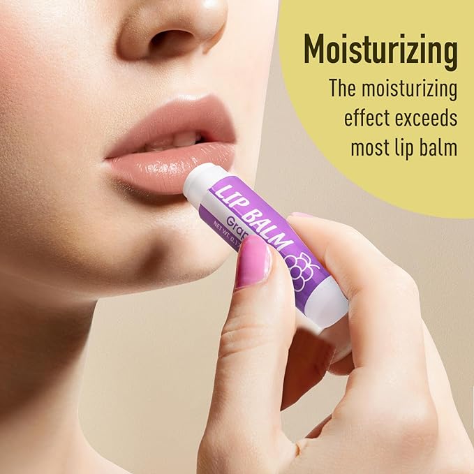 128 Pack Lip Balm, Natural Lip Balm Bulk with Vitamin E and Coconut Oil, Moisturizing Lip Balm for Dry Cracked Lips, Lip Balm for Stocking Stuffers - 8 Flavors-VivaGrace Women