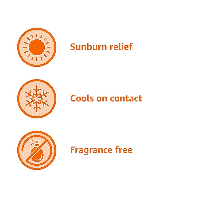 Amazon Basics Sunburn Relief Gel with Aloe Vera, 8 oz (Pack of 1) (Previously Solimo)-VivaGrace Women