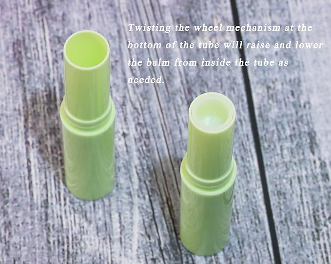 0.14oz Empty Flavored Lip Balm Container Tubes Plastic Homemade Moisturizing Lip Stick with Caps Bulk Fit for Women Adult DIY Making Supplies, 25 Count (Green)-VivaGrace Women