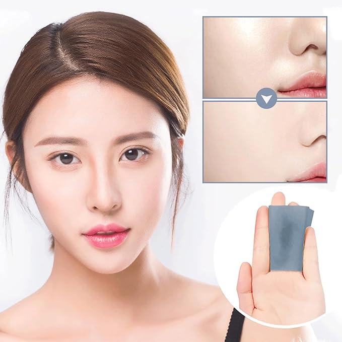 Natural Bamboo Charcoal Oil Absorbing Tissues - 6pk/600 Oil Blotting Sheets For Face, Oil Control Film, Oil Absorbing Sheets, Makeup Friendly-VivaGrace Women