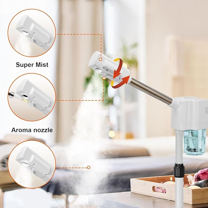 JOSTZHXIN Professional Facial Steamer, Esthetician Face Steamer Hot Mist, Facial Steamer for Home Beauty Salon Spa-VivaGrace Women