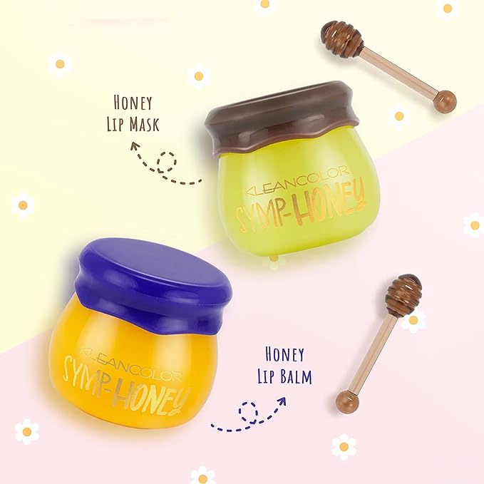 LIP CARE SET SYMP-HONEY HONEY LIP BALM & LIP MASK with HONEY DIPPERS-VivaGrace Women