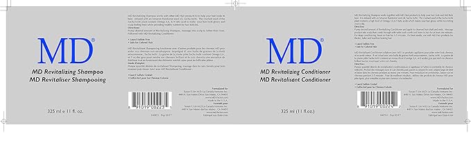 MD Revitalizing Shampoo for Men & Women – Sulphate-Free Hair Thinning Shampoo with Aloe Vera, Chamomile – Hair Loss, Regrowth Anti Thinning Shampoo for All Hair Types-VivaGrace Women