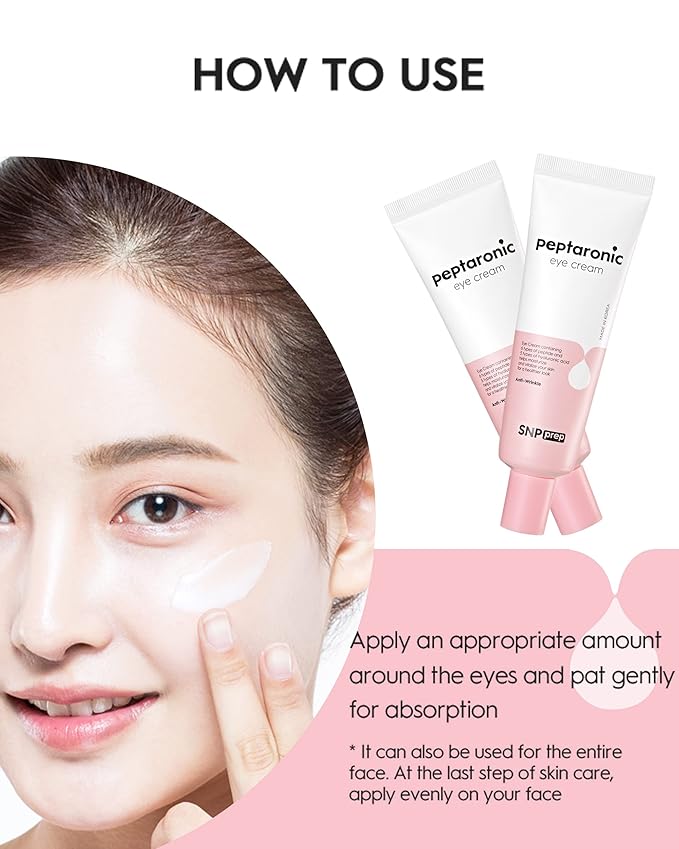 SNP Anti-Wrinkle Eye cream Hypoallergenic Hydrating 5 Hyaluronic Acids 6 Peptides Moisturize Vitalize 1.69 Fl Oz PREP-VivaGrace Women
