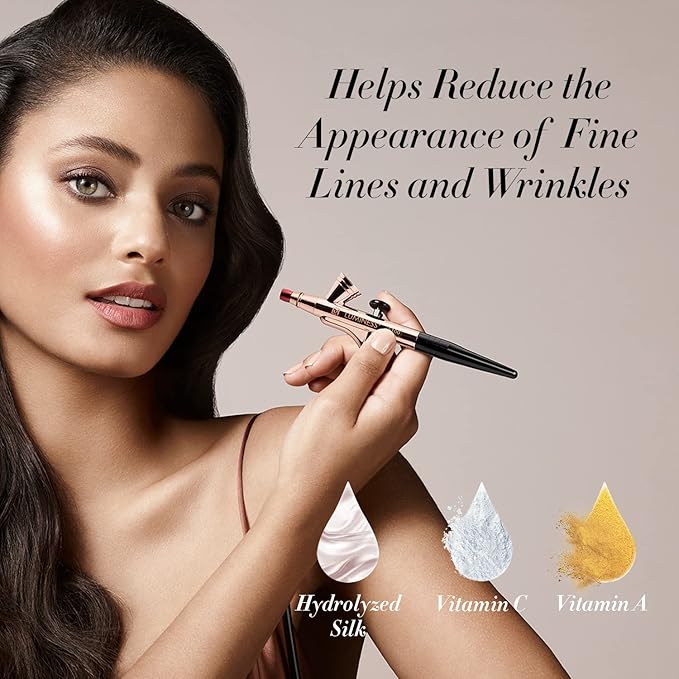 Luminess Air Silk 4-In-1 Airbrush Foundation- Foundation, Shade 090 (.5 Fl Oz) - Sheer to Medium Coverage - Anti-Aging Formula Hydrates and Moisturizes - Professional Makeup Kit for Cordless Air Brush-VivaGrace Women
