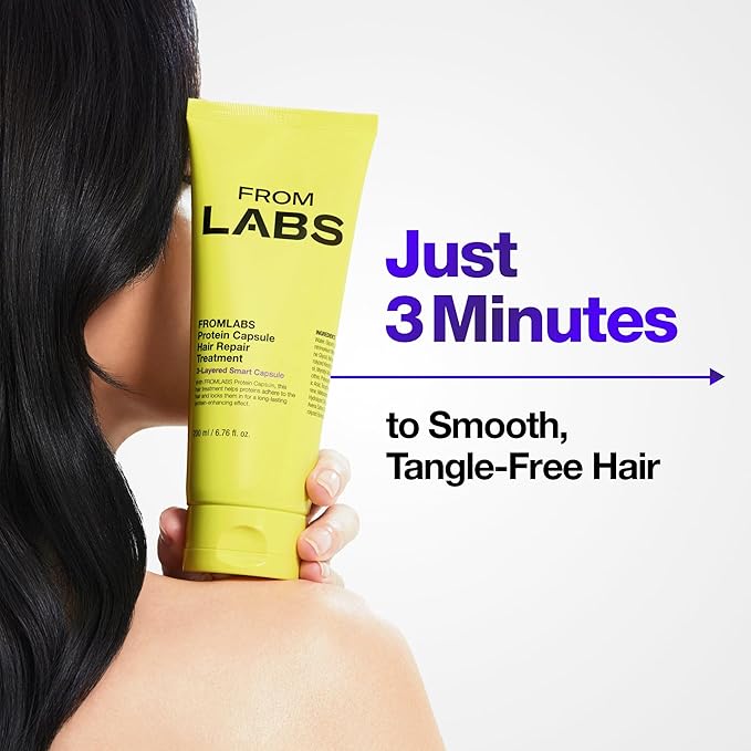 Protein Capsule Hair Repair Treatment, 3-Minute Keratin Hair Mask & Deep Conditioner for Damaged, Repair & Strengthen, Instant Detangling, Anti-Frizz, Low-pH, Fine-Hair Safe, 6.76 fl oz-VivaGrace Women